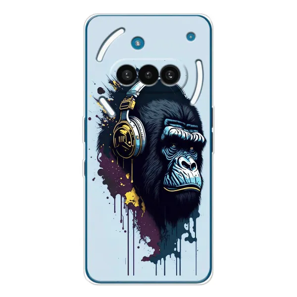 Чохол з принтом «Горила в навушниках» для Nothing Phone (3a)