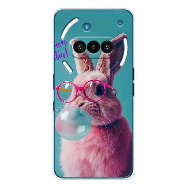 Чехол с принтом «Кролик в очках» для Nothing Phone (3a)