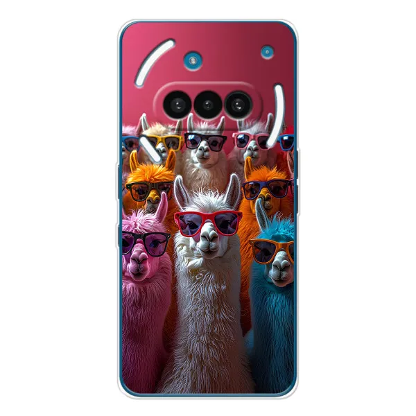 Чехол с принтом «Ламы в очках» для Nothing Phone (3a)