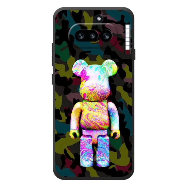 Чехол с принтом «Яркий Bearbrick» для Nothing Phone (4a)