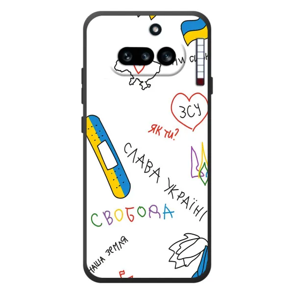 Чехол с принтом «Стикер» для Nothing Phone (4a)