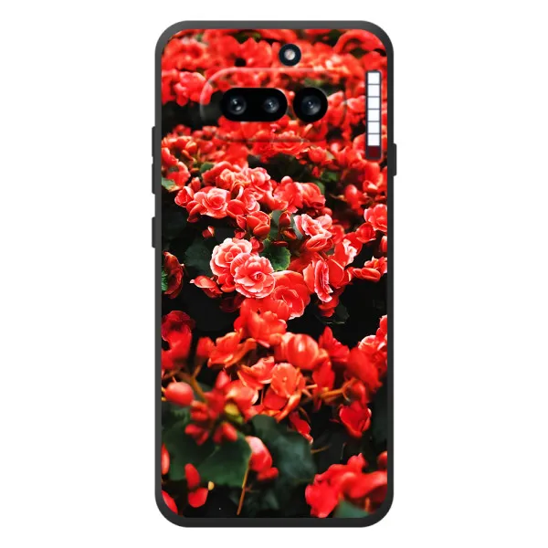 Чохол з принтом «Квіти червоні» для Nothing Phone (4a)