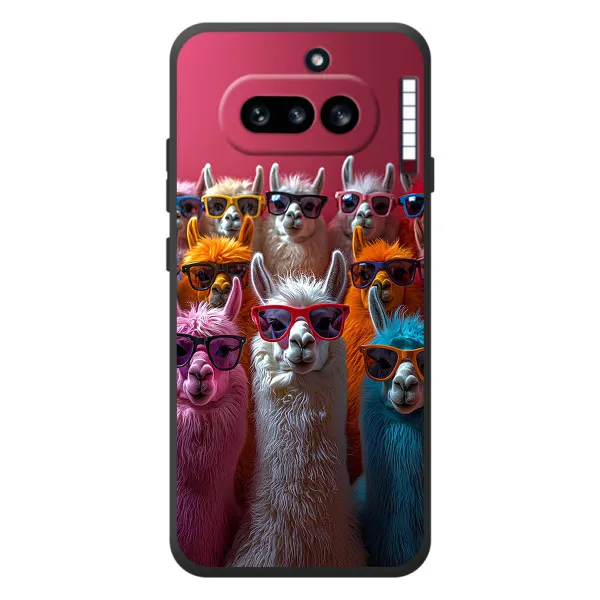 Чехол с принтом «Ламы в очках» для Nothing Phone (4a)
