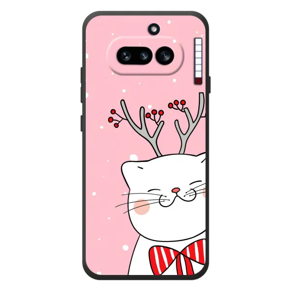 Чехол с принтом «Зимний кот» для Nothing Phone (4a)