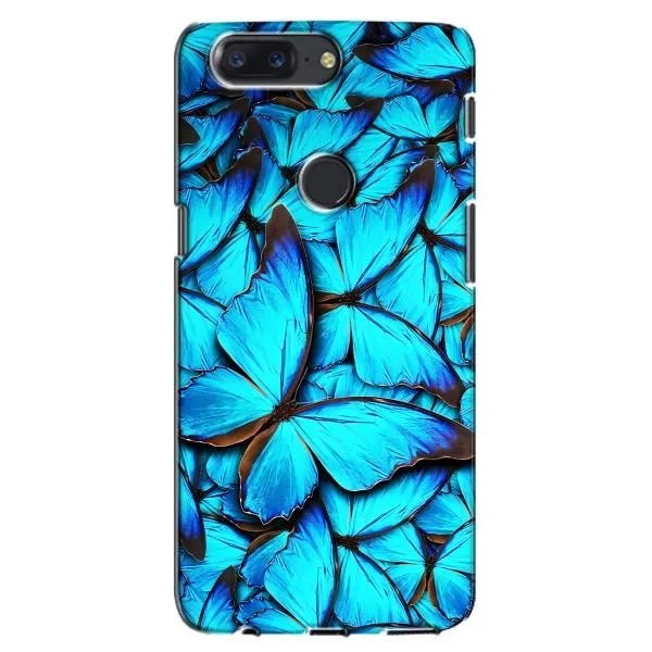 Чехол с принтом «Синие бабочки» для OnePlus 5T