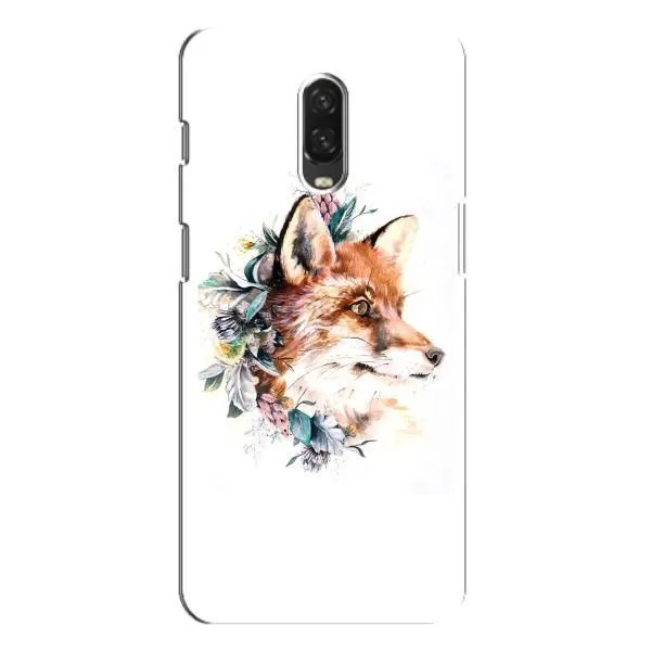 Чехол с принтом «Лисичка в цветочках» для OnePlus 6T Чехол с принтом «Лисичка в цветочках» для OnePlus 6T