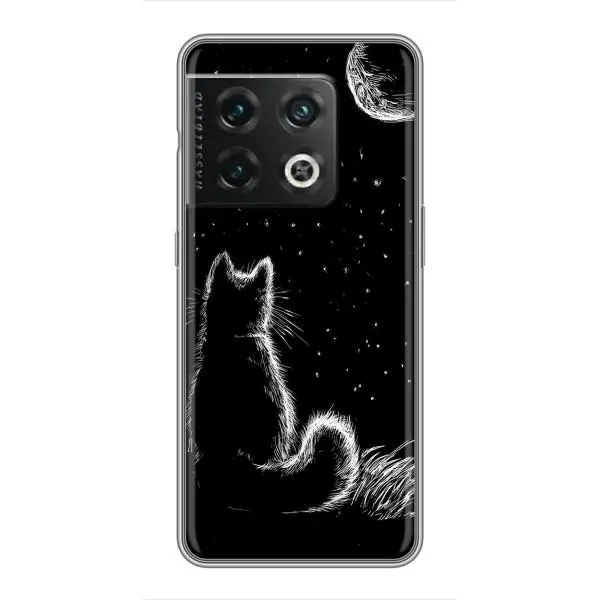 Чехол с принтом «Котик и луна» для OnePlus 10 Pro