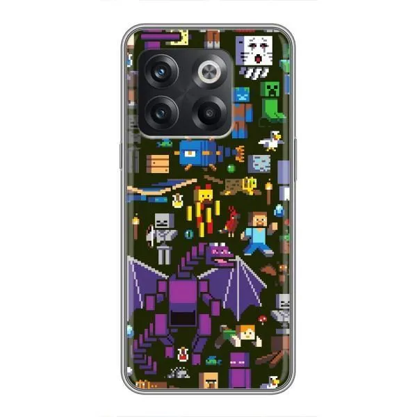 Чохол з принтом «Колаж Майнкрафт» для OnePlus 10T Чохол з принтом «Колаж Майнкрафт» для OnePlus 10T