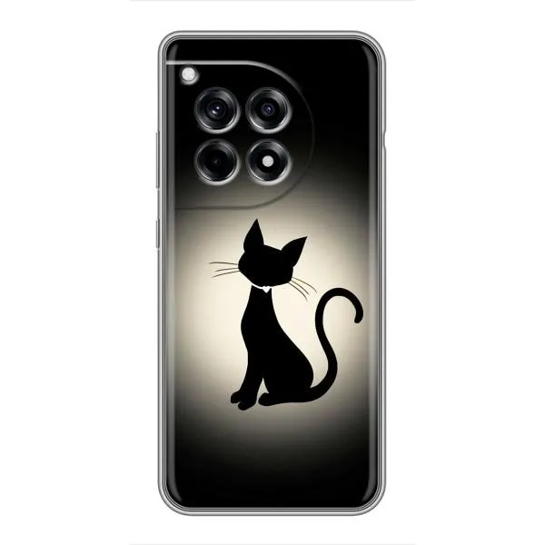 Чехол с принтом «Силуэт котика» для OnePlus 12 Pro