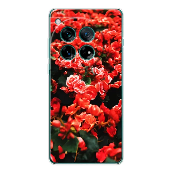 Чехол с принтом «Цветы красные» для OnePlus 12