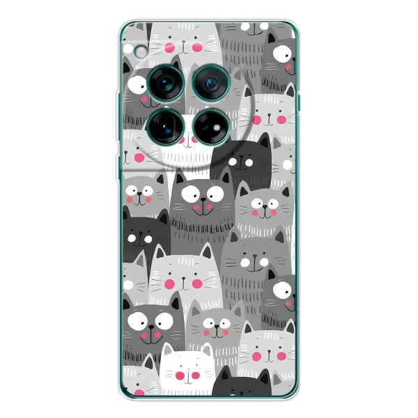 Чехол с принтом «Рисованные котики» для OnePlus 12 Чехол с принтом «Рисованные котики» для OnePlus 12