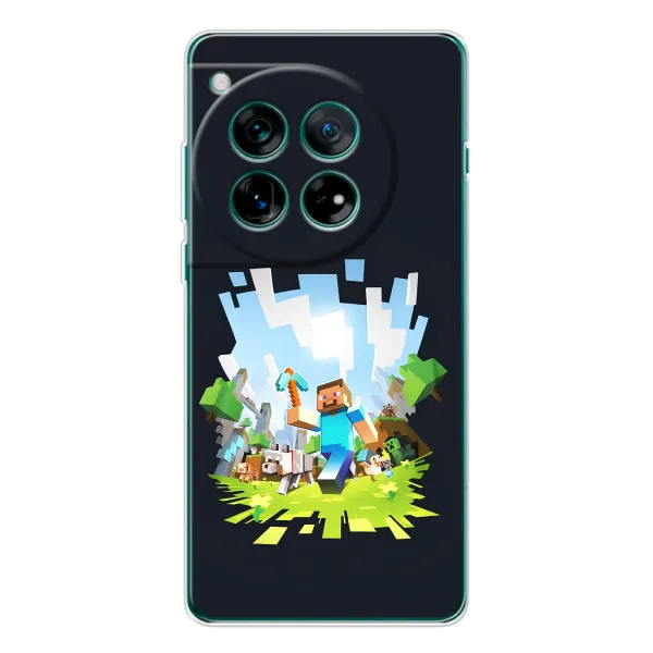 Чохол з принтом «персонажі Minecraft» для OnePlus 12 Чохол з принтом «персонажі Minecraft» для OnePlus 12