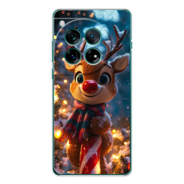 Чехол с принтом «Олень с шарфом» для OnePlus 12