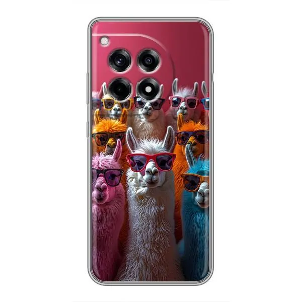 Чехол с принтом «Ламы в очках» для OnePlus 12R
