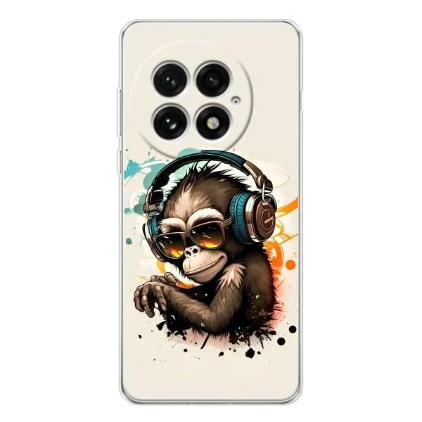 Чехол с принтом «Макака в наушниках» для OnePlus 13 Чехол с принтом «Макака в наушниках» для OnePlus 13