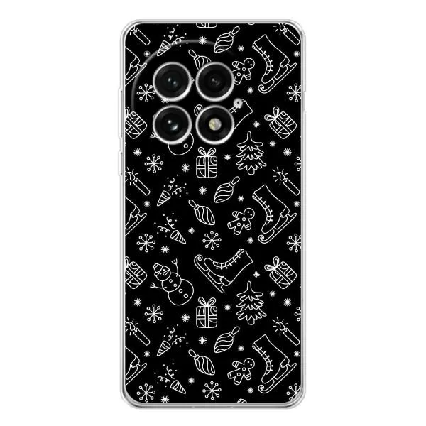 Чехол с принтом «Новогодний фон» для OnePlus 13