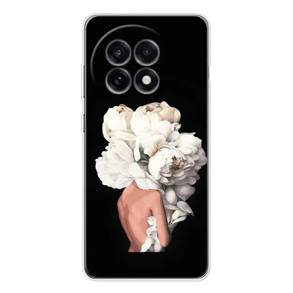 Чехол с принтом «Белые цветы» для OnePlus 13R