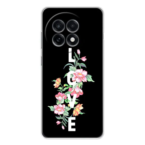 Чехол с принтом «Цветы LOVE» для OnePlus 13R