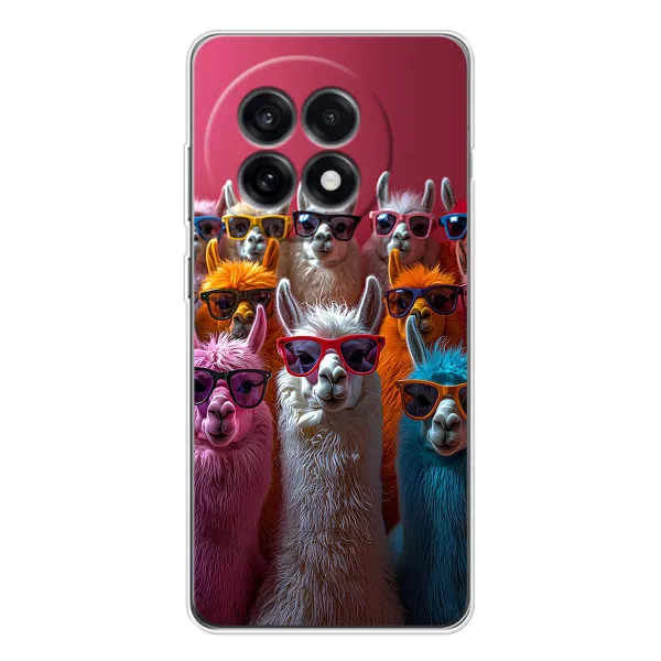 Чехол с принтом «Ламы в очках» для OnePlus 13R