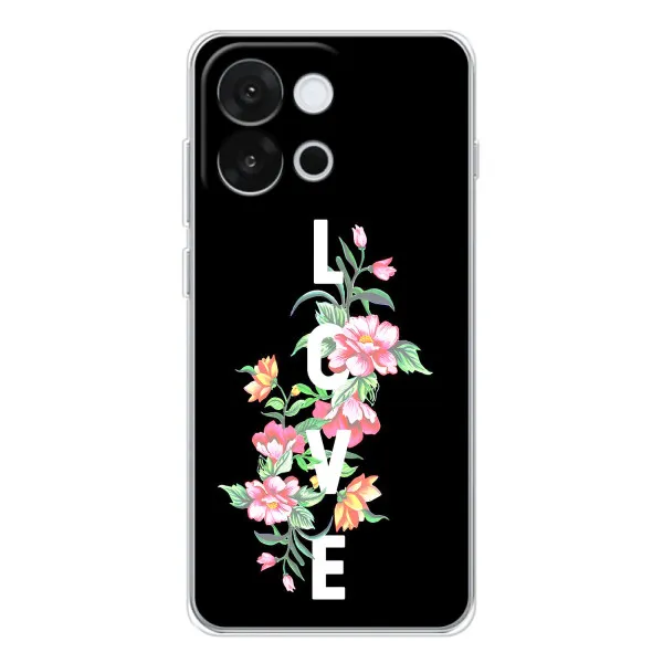 Чехол с принтом «Цветы LOVE» для OnePlus 13T