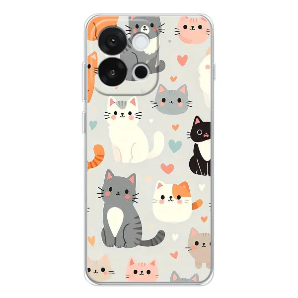 Чехол с принтом «Коллаж котов» для OnePlus 13T