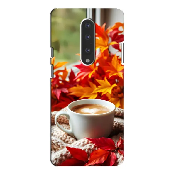 Чехол с принтом «Кофе и листья» для OnePlus 7 Pro