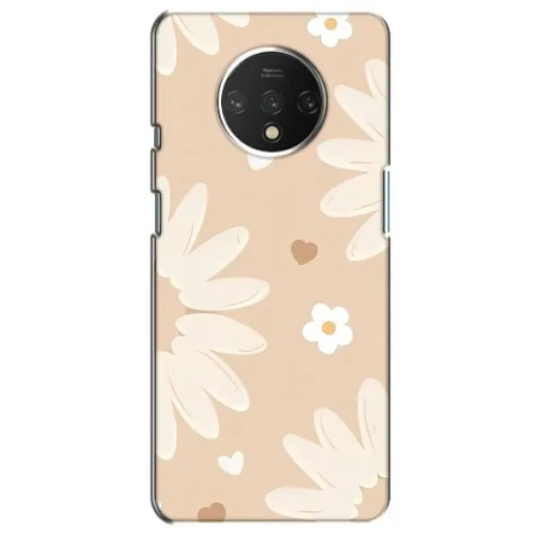 Чехол с принтом «Бежевые цветы» для OnePlus 7T
