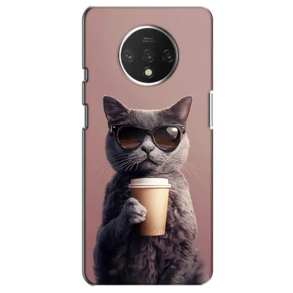 Чехол с принтом «Кот с кофе» для OnePlus 7T