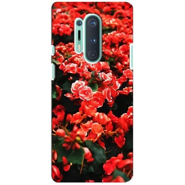 Чехол с принтом «Цветы красные» для OnePlus 8 Pro