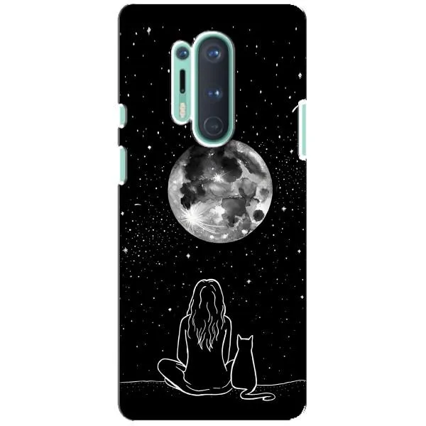 Чехол с принтом «Девушка с котом» для OnePlus 8 Pro