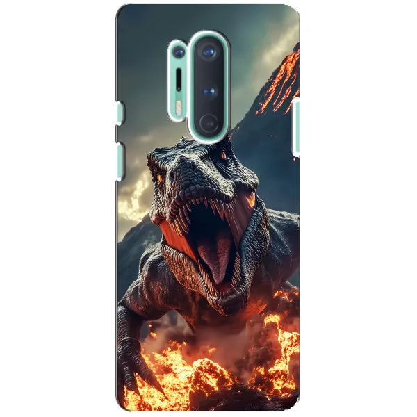 Чехол с принтом «Огненный динозавр» для OnePlus 8 Pro