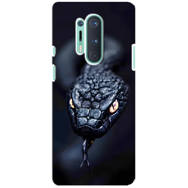 Чехол с принтом «Черная змея» для OnePlus 8 Pro