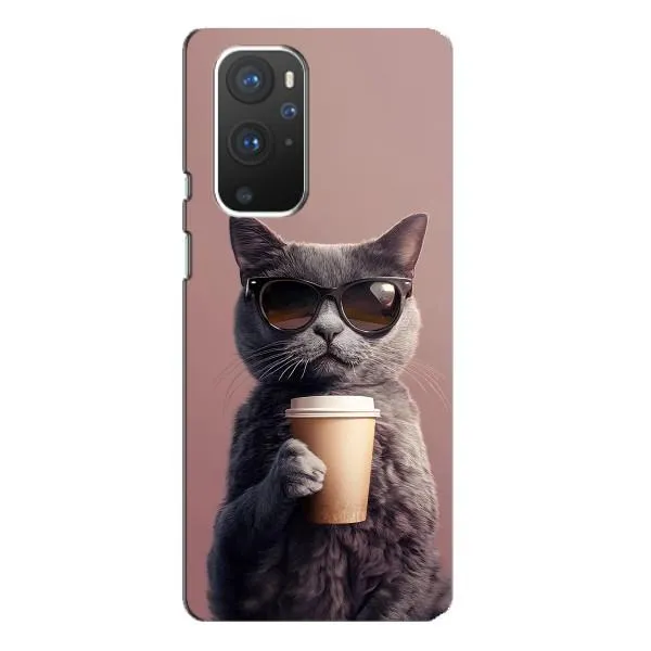 Чехол с принтом «Кот с кофе» для OnePlus 9 Pro