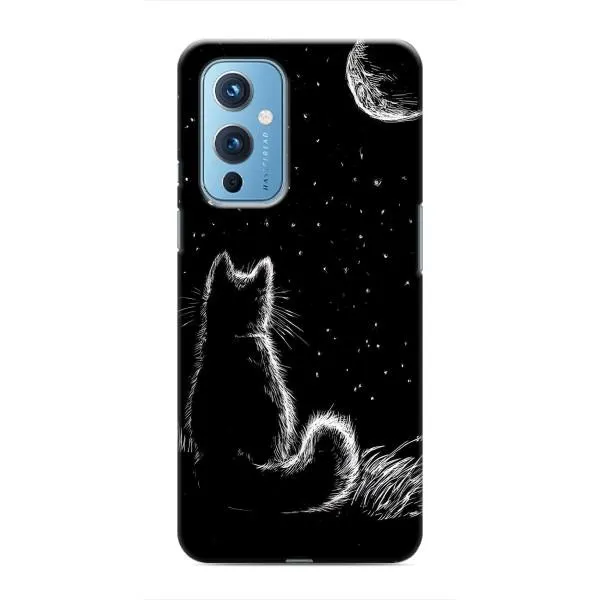 Чехол с принтом «Котик и луна» для OnePlus 9
