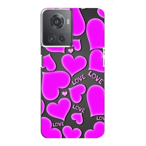 Чехол с принтом «Pink hearts» для OnePlus ACE (10R) Чехол с принтом «Pink hearts» для OnePlus ACE (10R)