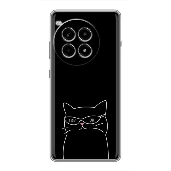 Чехол с принтом «Равнодушный кот» для OnePlus Ace 3 Pro