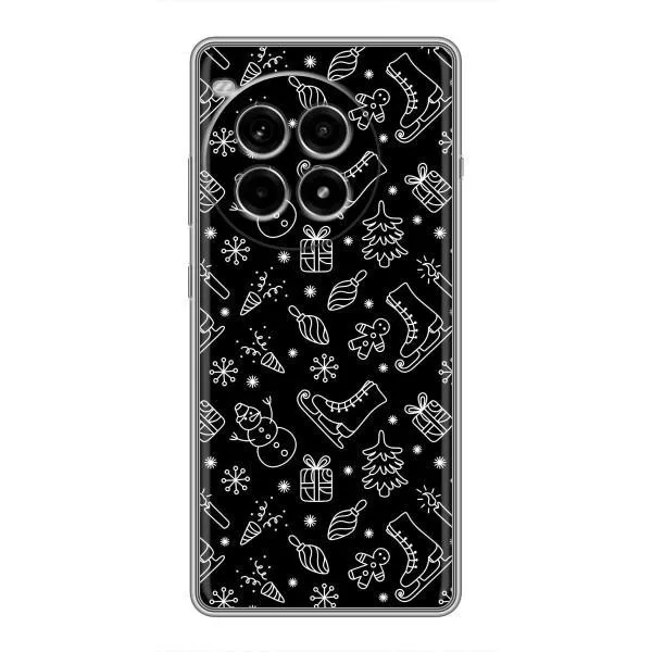 Чехол с принтом «Новогодний фон» для OnePlus Ace 3 Pro