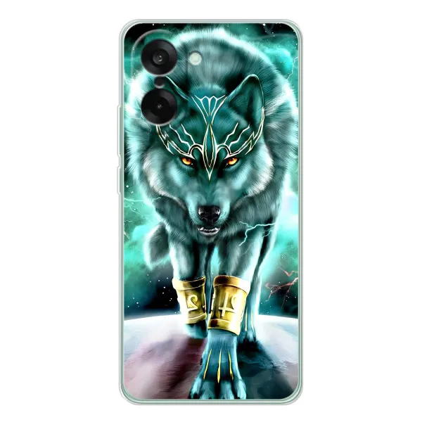 Чехол с принтом «Яркий волк» для OnePlus Ace 5 Racing