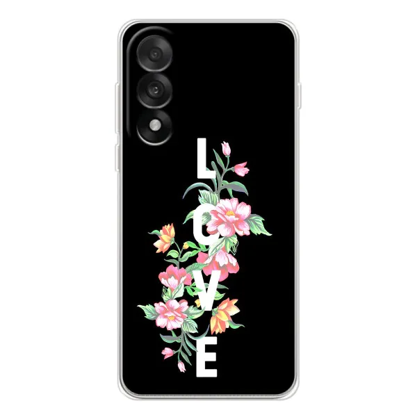 Чехол с принтом «Цветы LOVE» для OnePlus Ace 5 Ultra