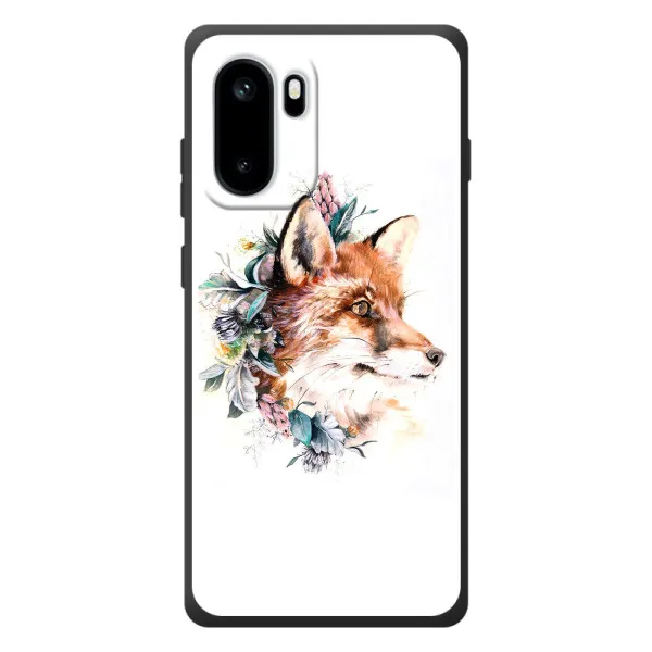 Чехол с принтом «Лисичка в цветочках» для OnePlus Ace 6