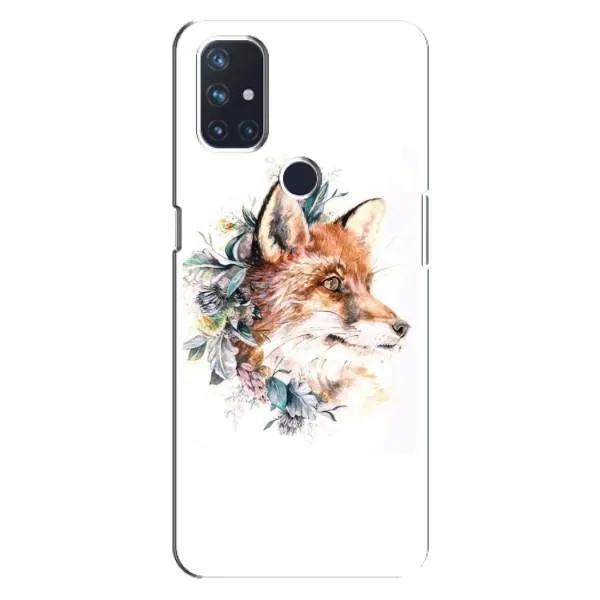 Чохол з принтом «Лиса в квітах» для OnePlus Nord 10 5G