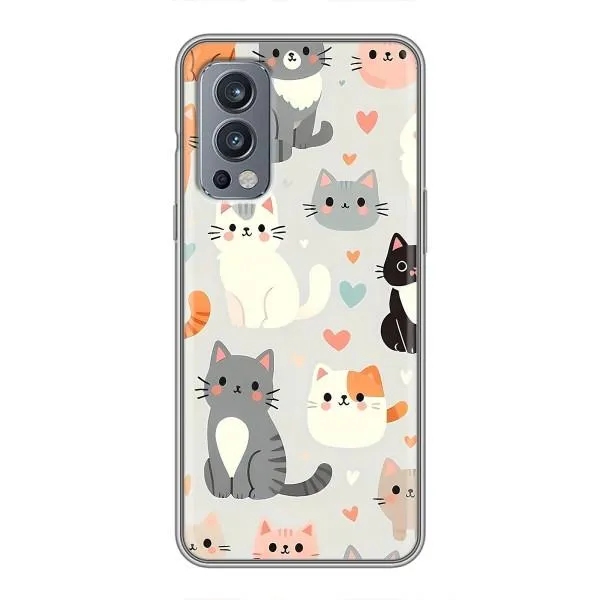 Чохол з принтом «Колаж котів» для OnePlus Nord 2 Чохол з принтом «Колаж котів» для OnePlus Nord 2