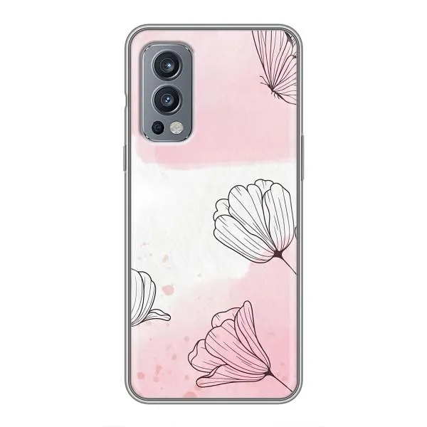 Чехол с принтом «Розовые цветы» для OnePlus Nord 2 Чехол с принтом «Розовые цветы» для OnePlus Nord 2