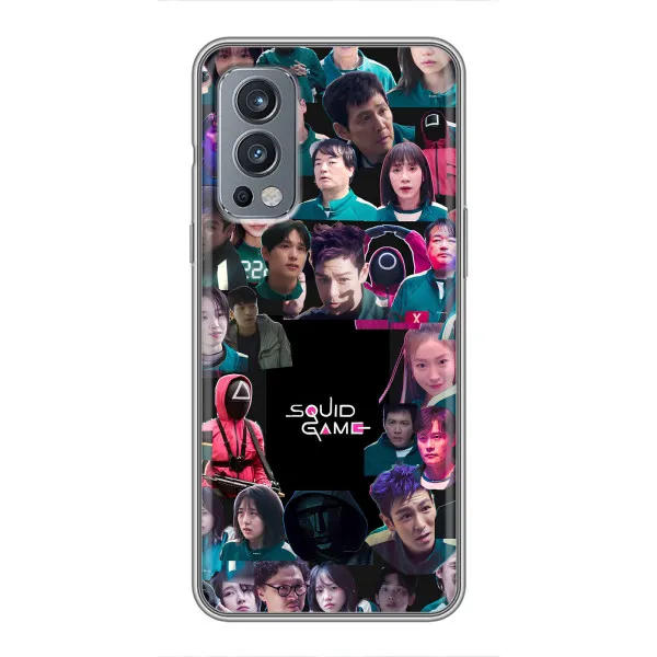 Чехол с принтом «Коллаж Игра кальмара» для OnePlus Nord 2 Чехол с принтом «Коллаж Игра кальмара» для OnePlus Nord 2