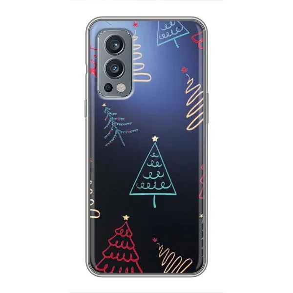 Чехол с принтом «Рождественские елки» для OnePlus Nord 2