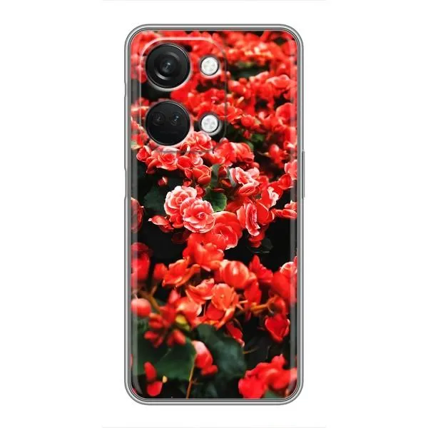 Чехол с принтом «Цветы красные» для OnePlus Nord 3 5G