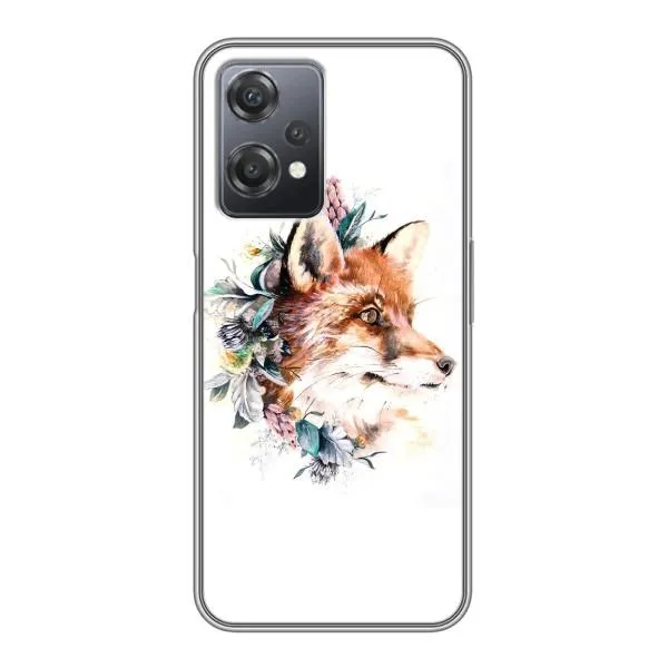 Чехол с принтом «Лисичка в цветочках» для OnePlus Nord CE 2 (5G) (IV2201)