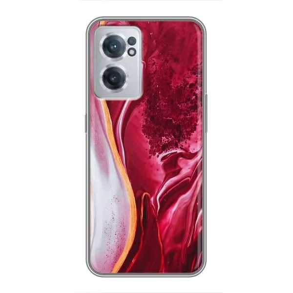 Чехол с принтом «Мрамор красный» для OnePlus Nord CE 2 Lite 5G