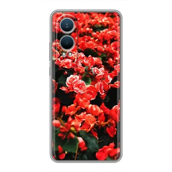 Чехол с принтом «Цветы красные» для OnePlus Nord CE4 Lite
