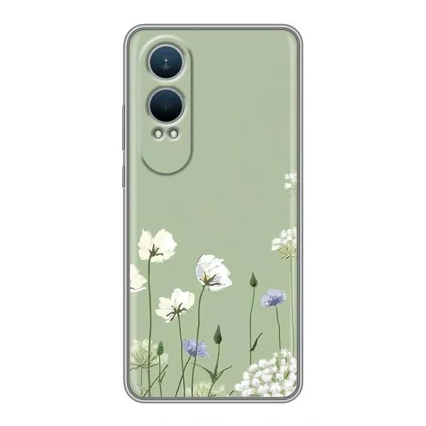 Чехол с принтом «Цветы на зеленом» для OnePlus Nord CE4 Lite
